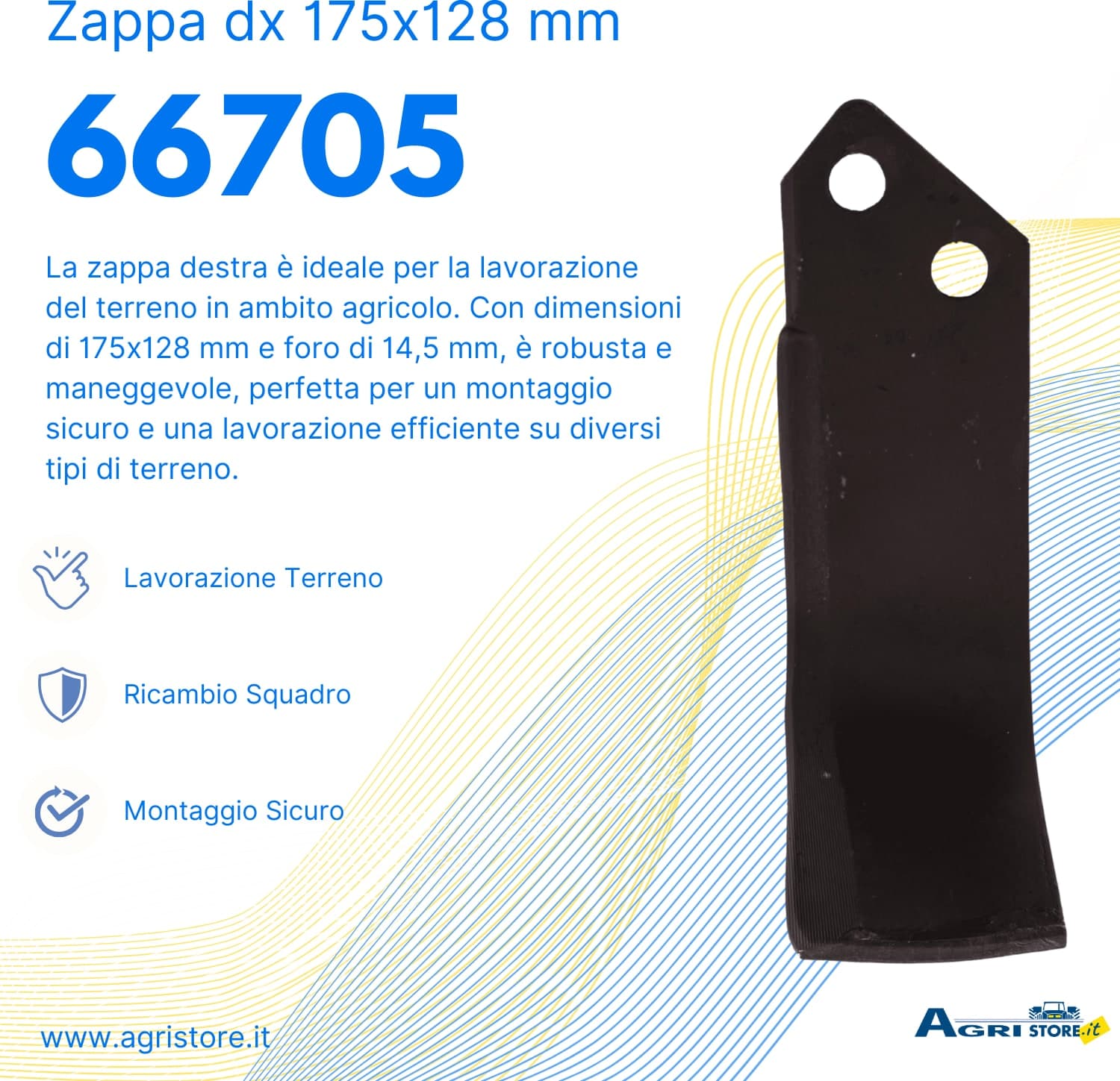 Zappa dx L 175,H 128,ø f,14,5 - 6