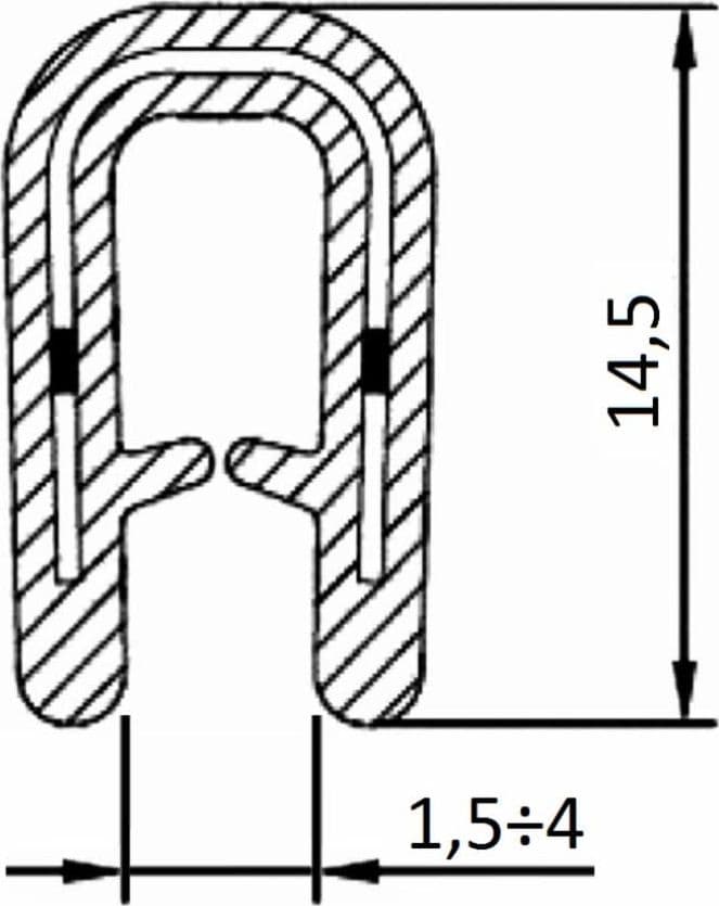Guarnizione coprilamiera fino a 4mm (5 mt) - 3