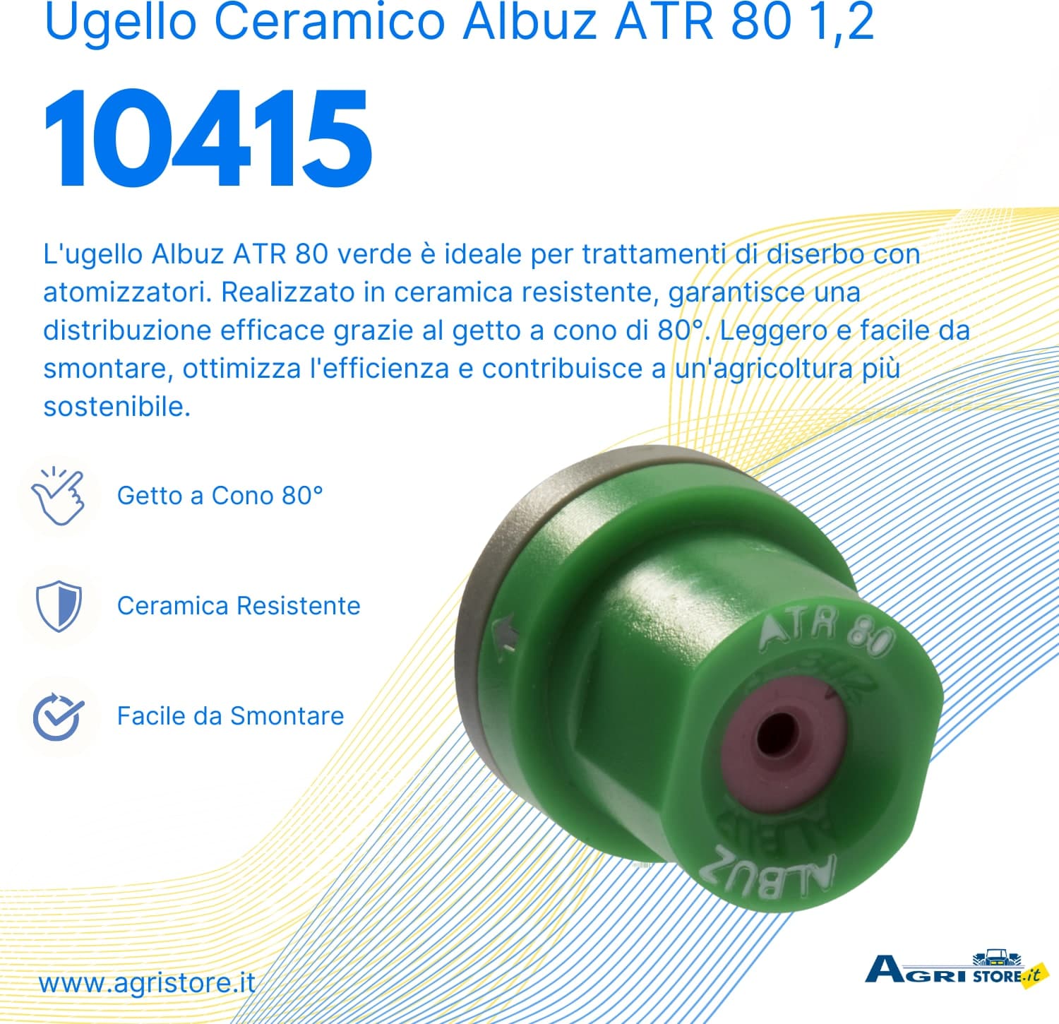 Ugello in ceramica Albuz ATR 80 verde 1,2 confezione da 3 pezzi - 2