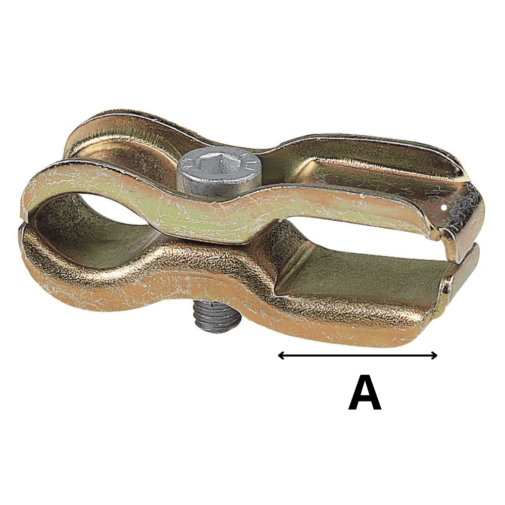 Morsetto per supporto barra zincata A=30 confezione da 3 pezzi - 4