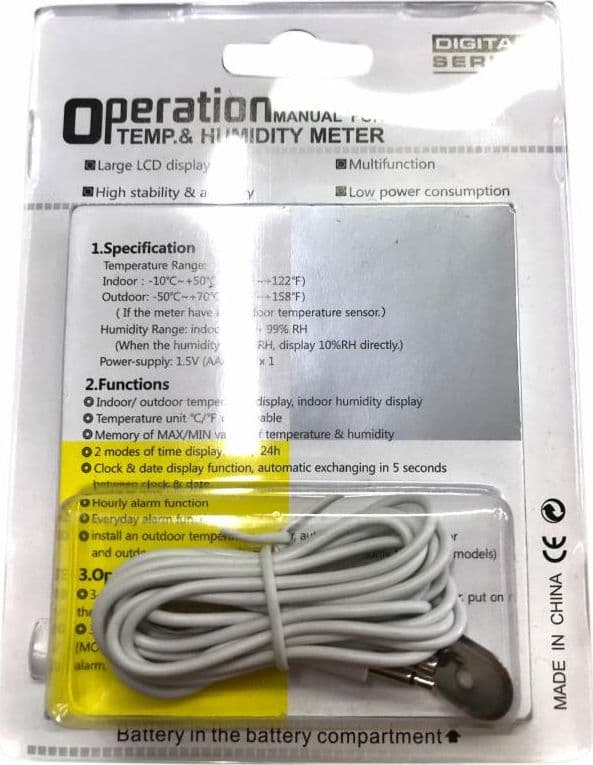 Termometro digitale per interni/esterni in ABS -50+70°C - 2