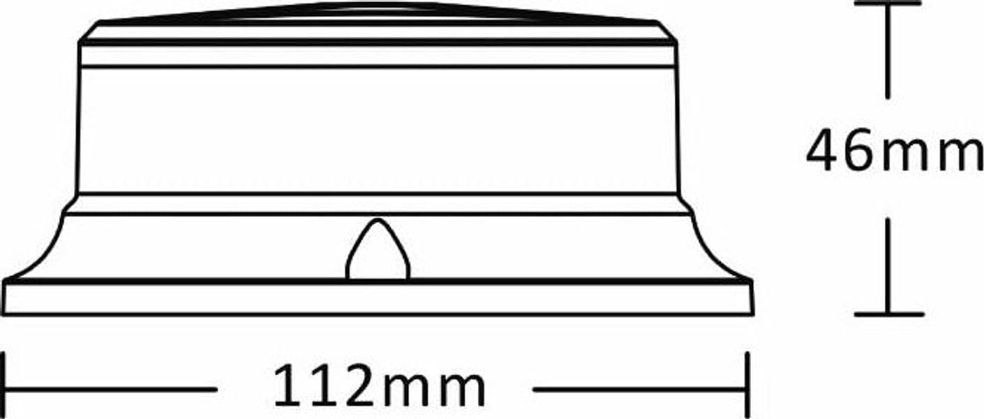 Lampeggiante a 18 LED 12-24V base piana - 3