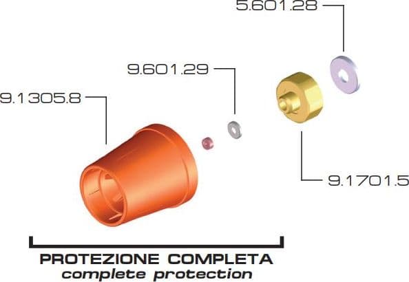Protezione turbo Ø 12X19mm femmina con Ø ugello 1,2mm confezione da 3 pezzi - 2