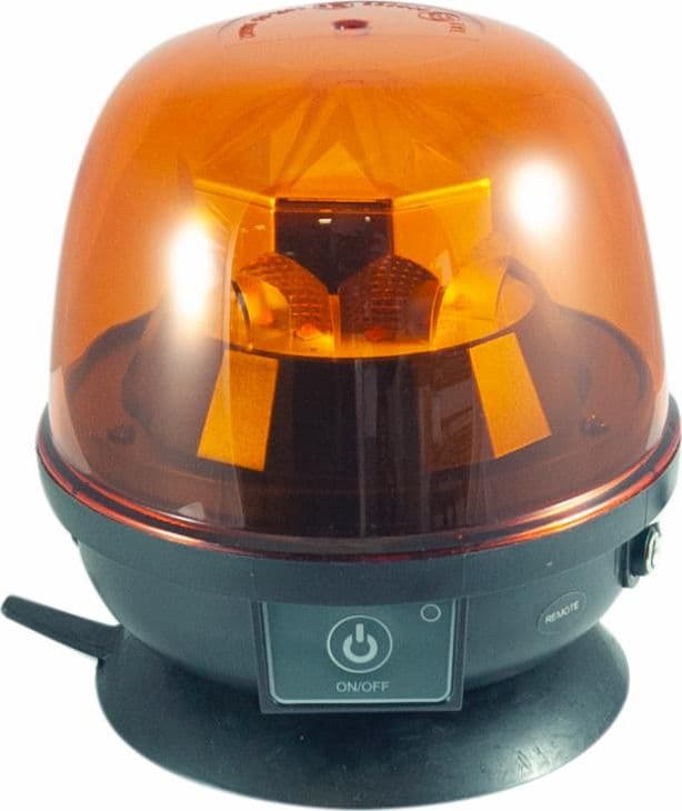Lampeggiante a batteria con telecomando 12-24V base magnetica - 4