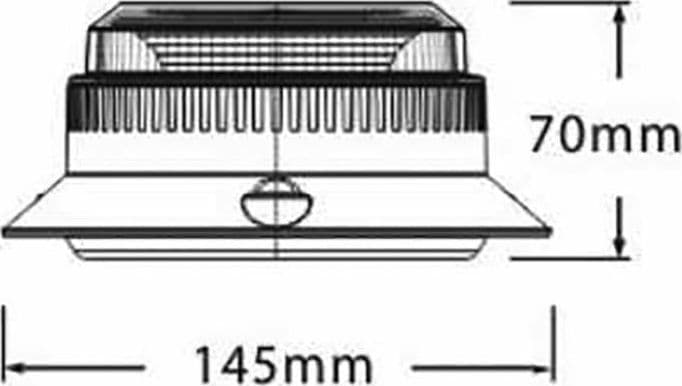 Lampeggiante a led 12-30V base magnetica - 2