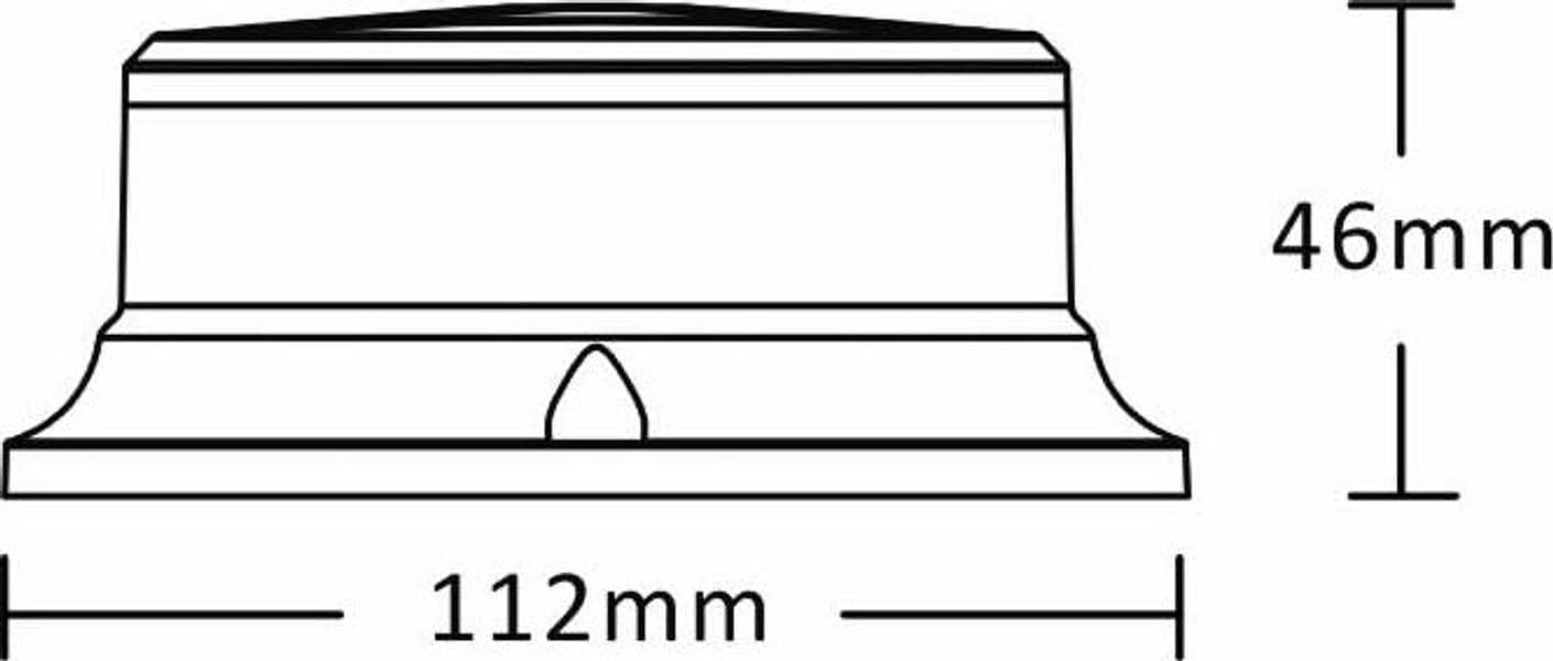 Lampeggiante a led blu 12-24V base magnetica - 7