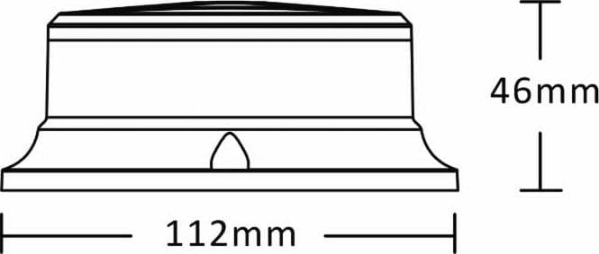 Lampeggiante a led blu 12-24V base magnetica - 7