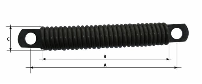 Molla tiller con gancio e filo da 9mm - 3