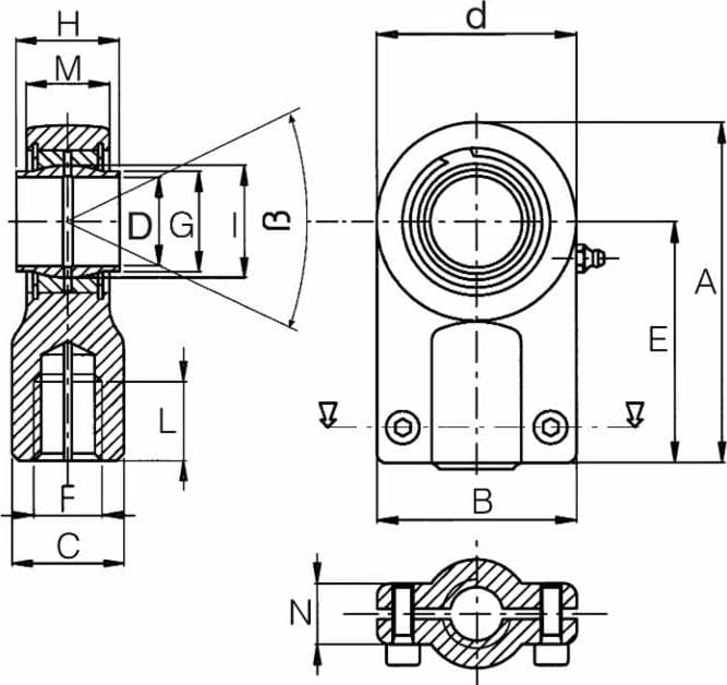 Terminale a snodo per terzo punto ISO 6982 Ø 12mm - 2