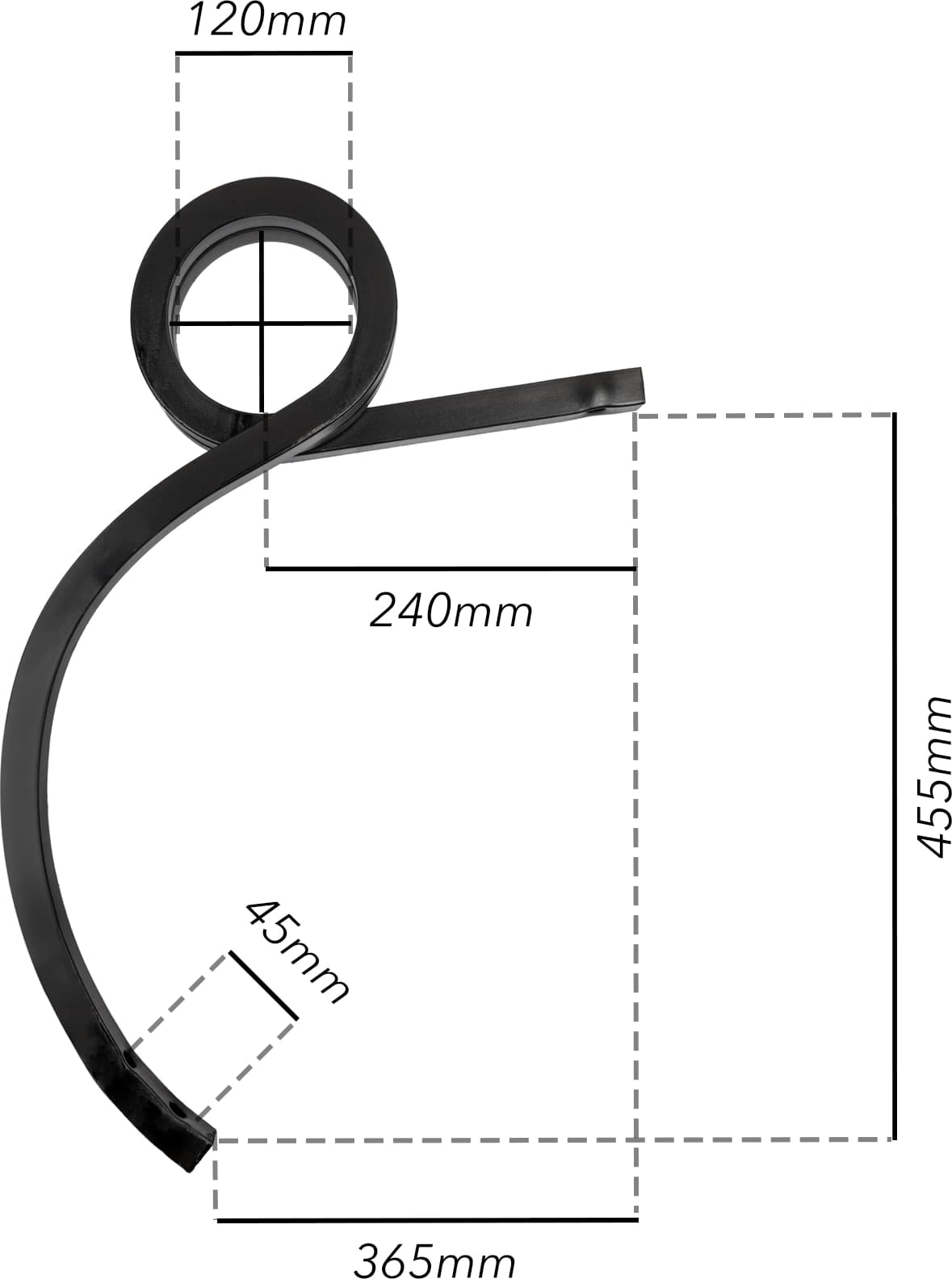 Molla sinistra per coltivatore 25x25mm - 3