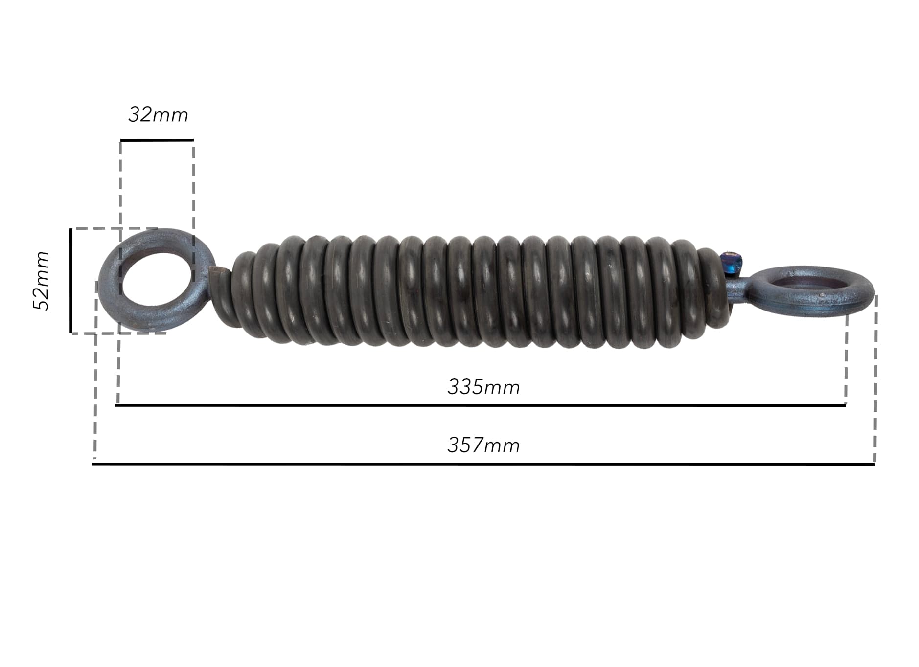 Molla tiller con occhio girevole e filo da 11mm - 2