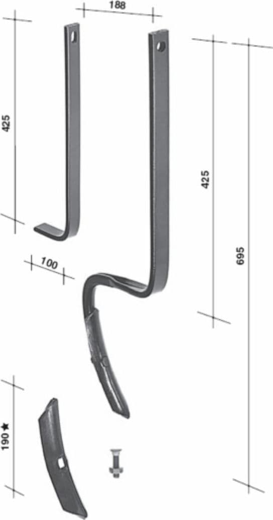 Molla rompitraccia senza vomere 32x10mm 695mm - 7