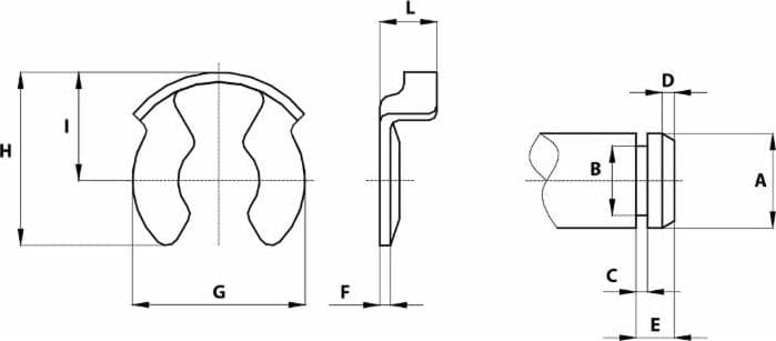 Molla per perno Ø 16mm L= 7,8mm confezione da 15 pezzi - 2