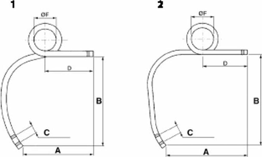 Molla destra per coltivatore 30x30mm - 4