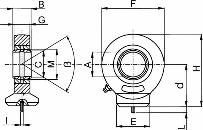 snodo sferico anteriore per terzo punto Ø 25mm - 2