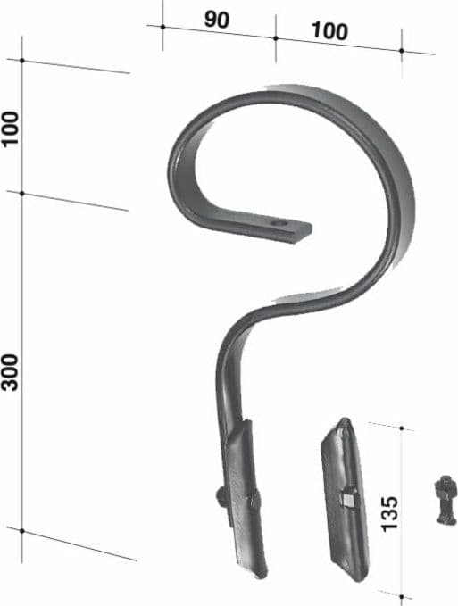 Molla flex diritta senza vomere 32x10mm - 2