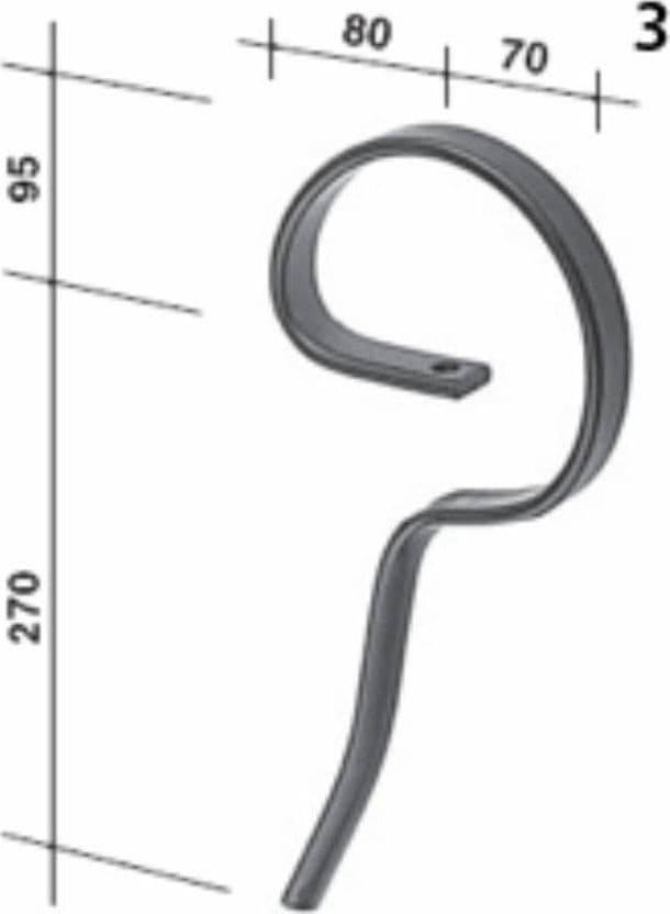 Molla flex-pall anteriore non forata 25x8mm - 3