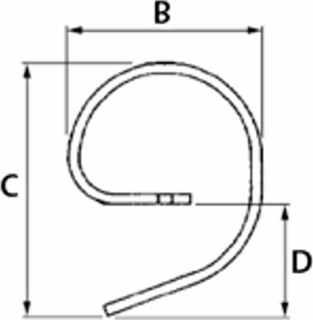Rinforzo per molla flex con occhio adattabile Rau 32x10mm - 3