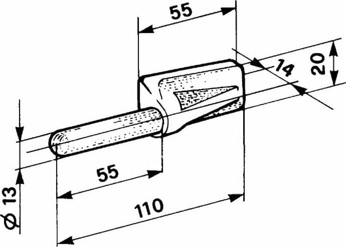 Perno per cerniera piatta ø 13mm confezione da 10 pezzi - 2