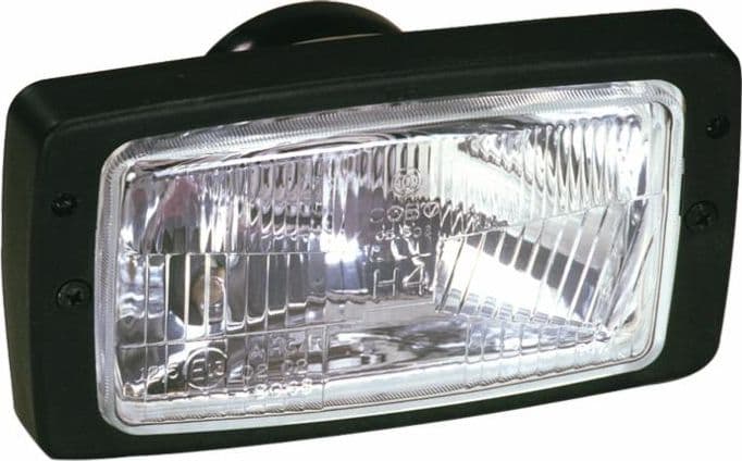 Proiettore anteriore 184x102mm con cornice e 3 funzioni luce