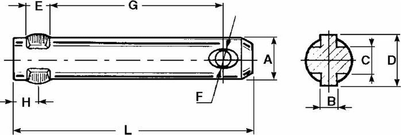Perno per fresa ø28x143mm adattabile Maschio - 2