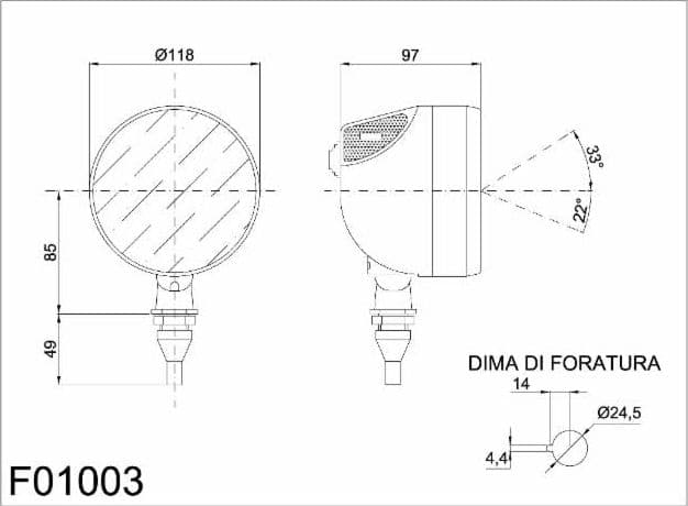 Faro da lavoro alogeno ad ampio raggio 55-70W - 8