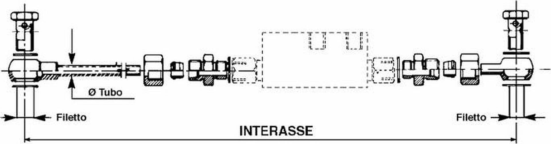 Kit raccorderia per valvola da 1/4" - 2