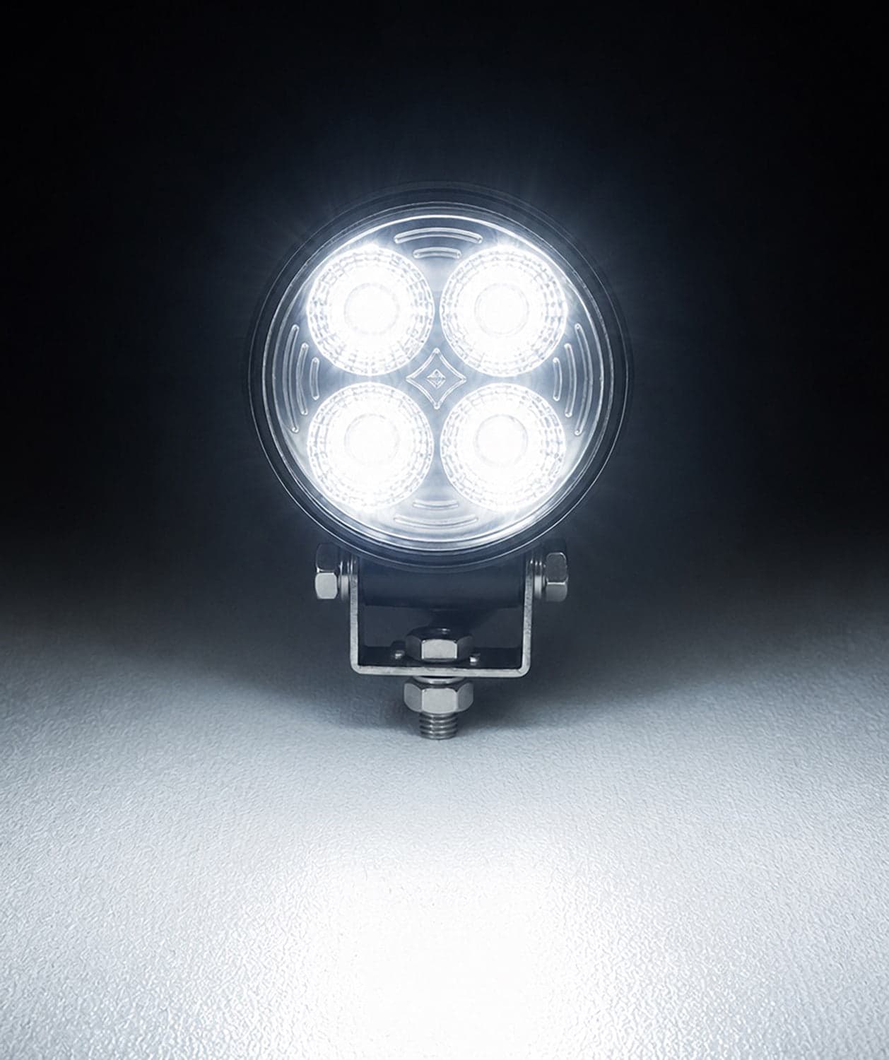 Faro da lavoro 4 LED rotondo ad ampio raggio 12W IP67 - 4