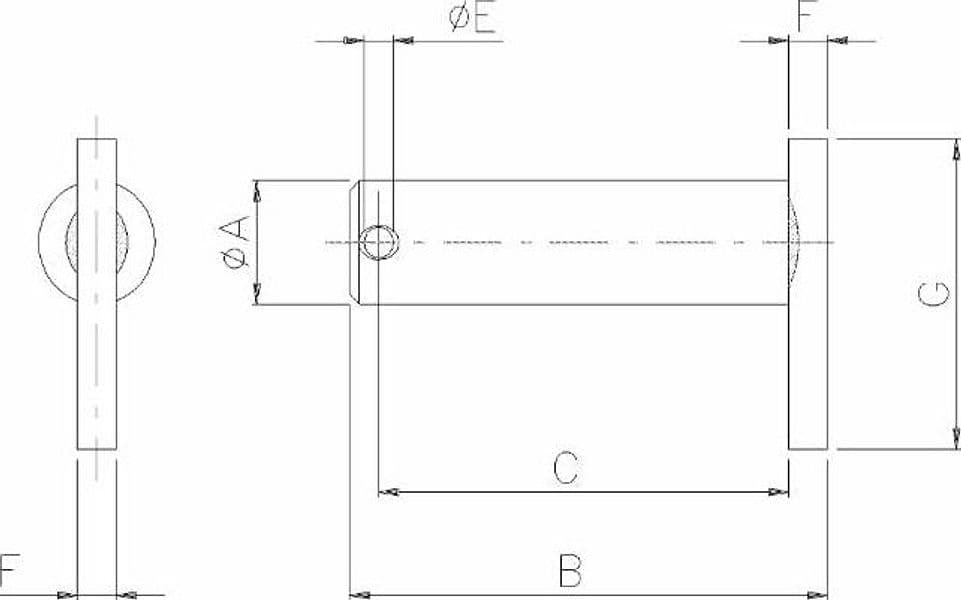 Perno per forcella tir,reg,ø 18x91,5 confezione da 3 pezzi - 2
