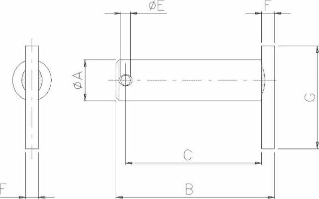 Perno per forcella tir,reg,ø 18x91,5 confezione da 3 pezzi - 2