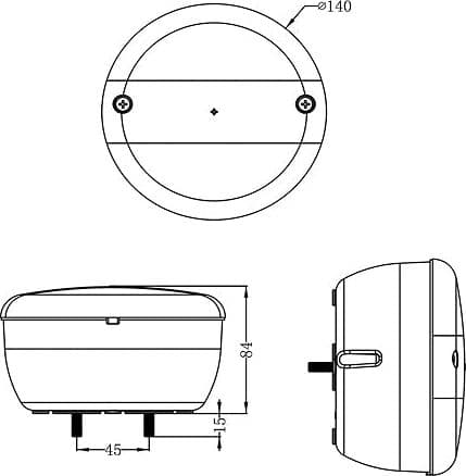 Fanale retromarcia a LED Ø 140mm - 3