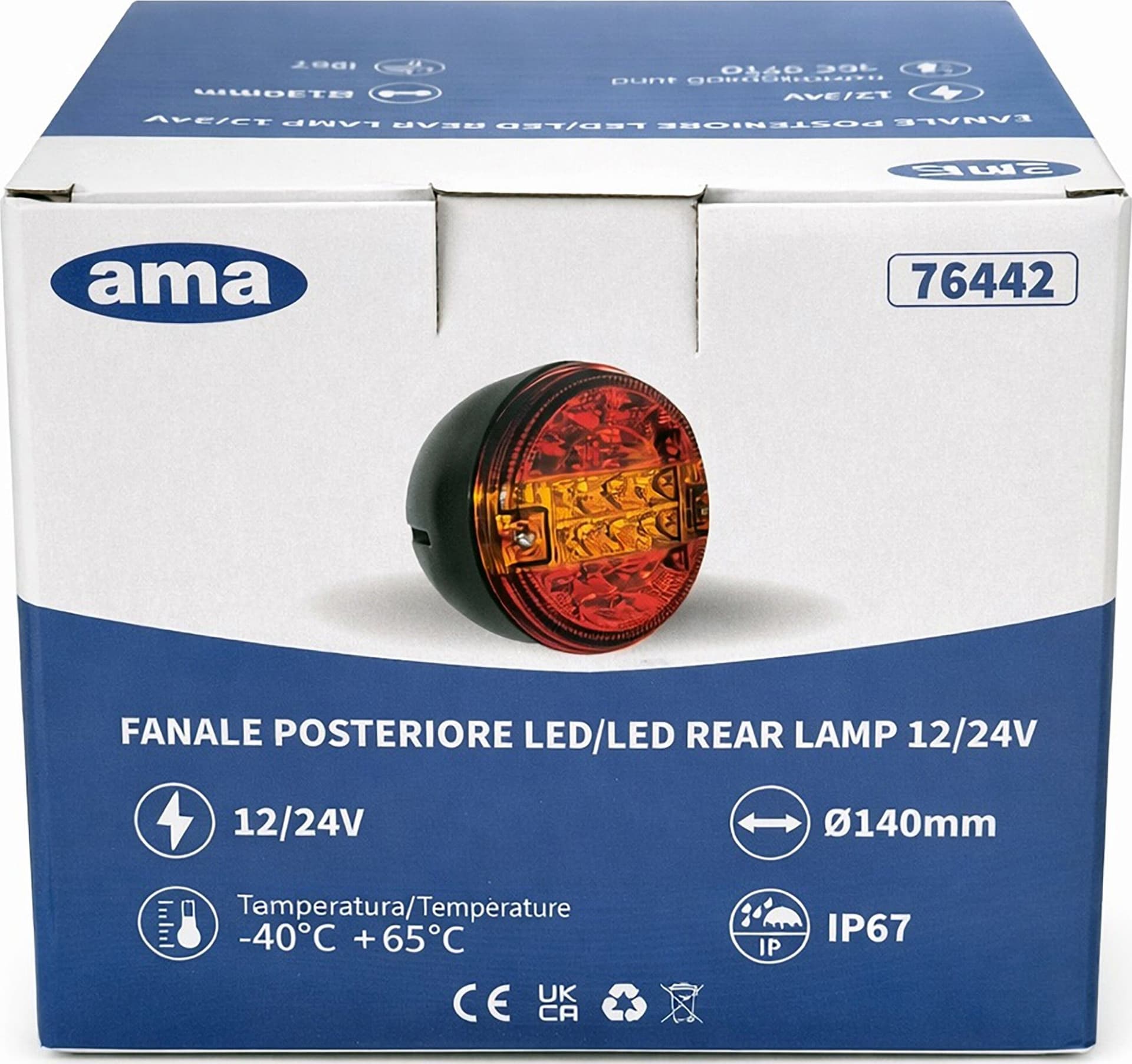 Fanale posteriore dx-sx a LED Ø140mm - 6