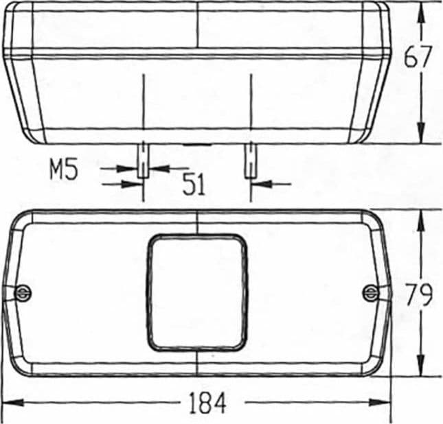 Fanale posteriore dx 184x79x67mm - 2