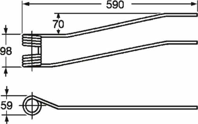 Dente giroandanatore dx adattabile Corma confezione da 2 pezzi - 2