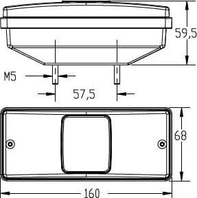 Fanale posteriore dx/sx 158x60x68mm adatabile a fiat 5170315 - 4