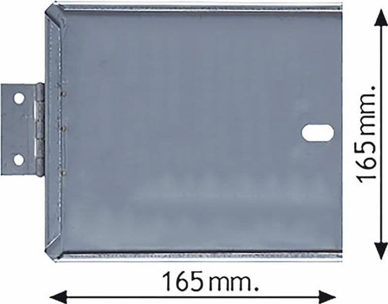 Portatarga con cerniera in acciaio inox 165x165mm - 6