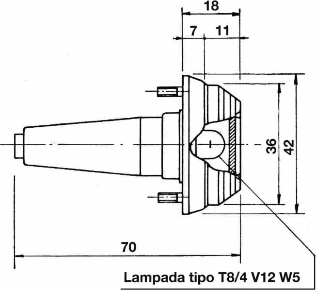 Fanale freccia arancione 42x70mm - 2