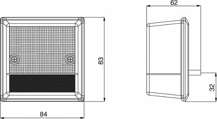 Fanale anteriore dx-sx di direzione e posizione 84x83mm - 2