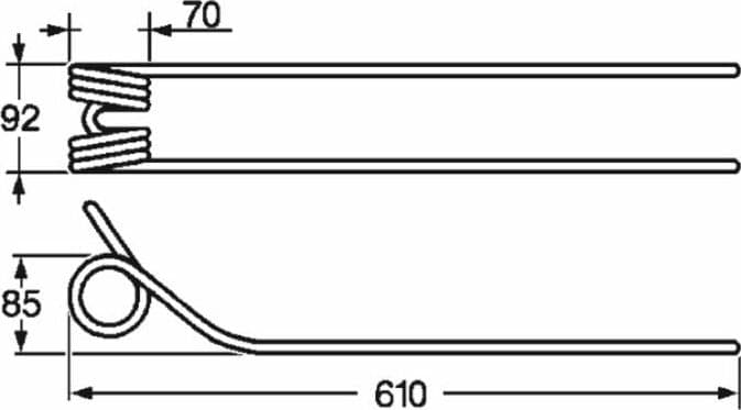 Dente Giroandanatore Kuhn 57562500, K8013670 Filo 9,5 confezione da 6 pezzi - 7