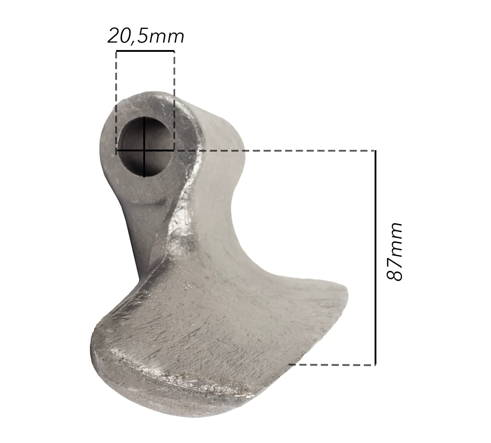 Mazza trincia larghezza 205mm attacco 87mm lunghezza 87mm - 5
