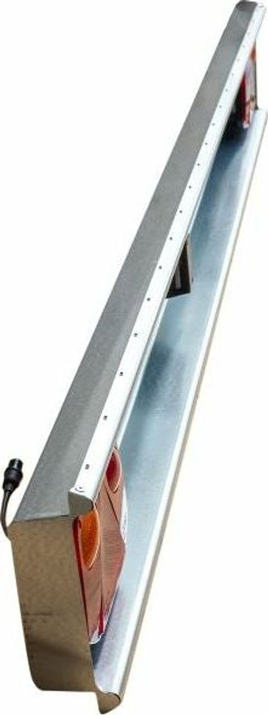Paraurti fisso in ferro pre-zincato 1600 mm con fanali posteriori e luce targa 12V Alogeni - 3
