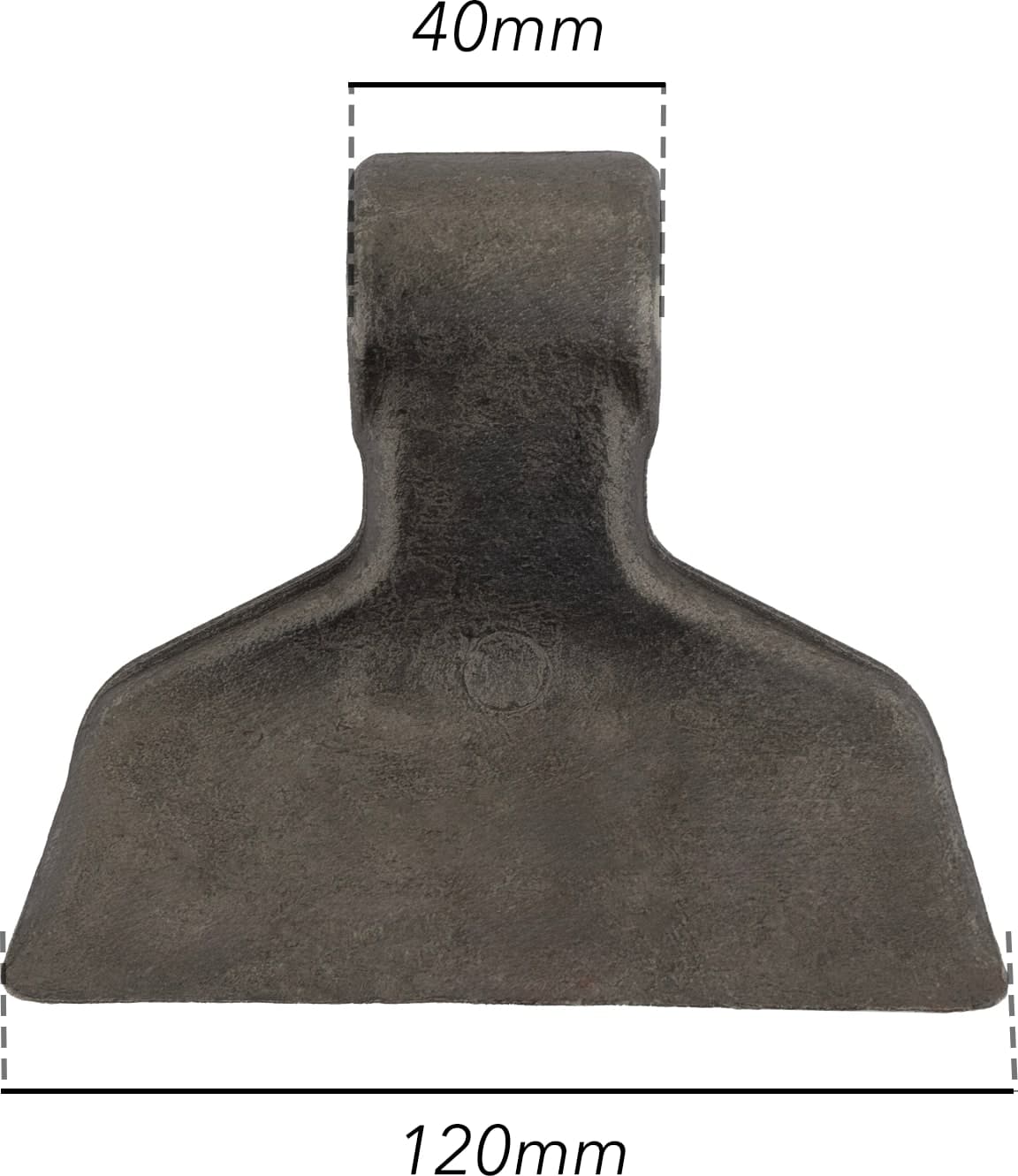 Mazza trincia larghezza 120mm lunghezza 90mm con attacco 40mm e foro 16,5mm - 4
