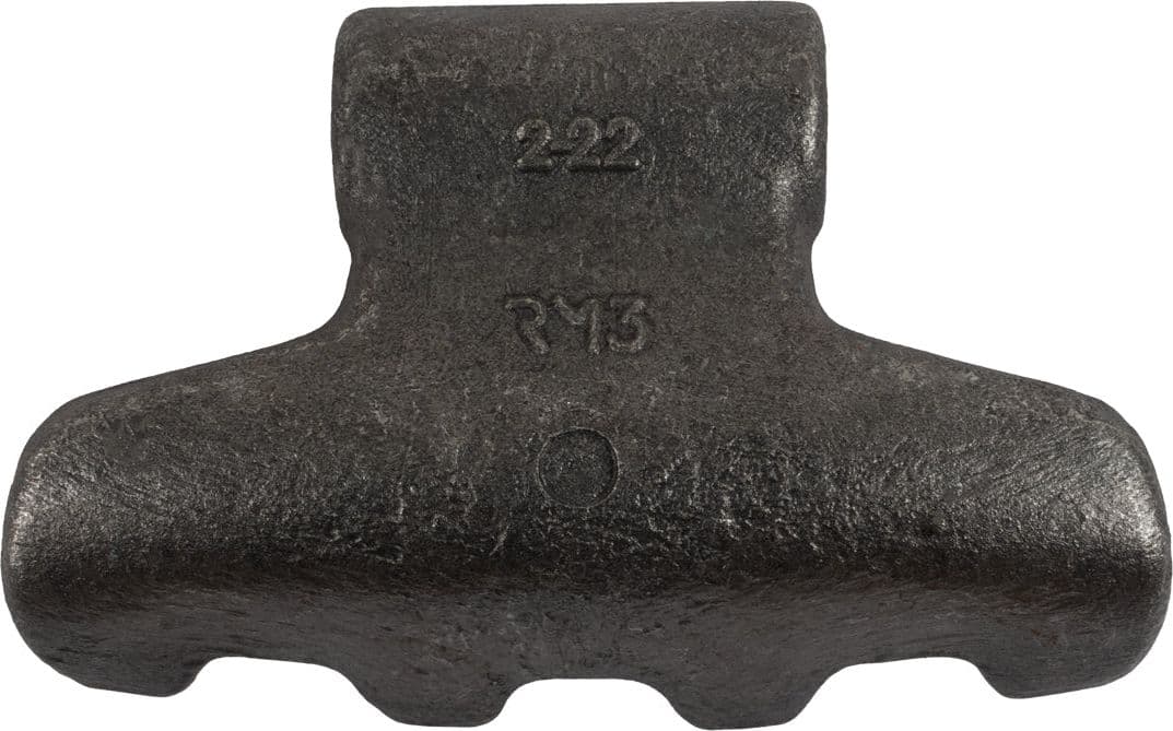 Mazza trincia dentata 155x85mm attacco 70mm e foro 16,5mm - 3