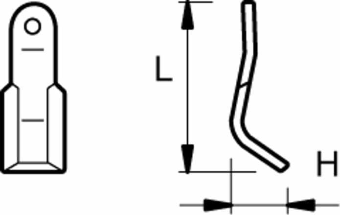 Coltello per trincia altezza 234mm lunghezza 66mm confezione da 2 pezzi - 5