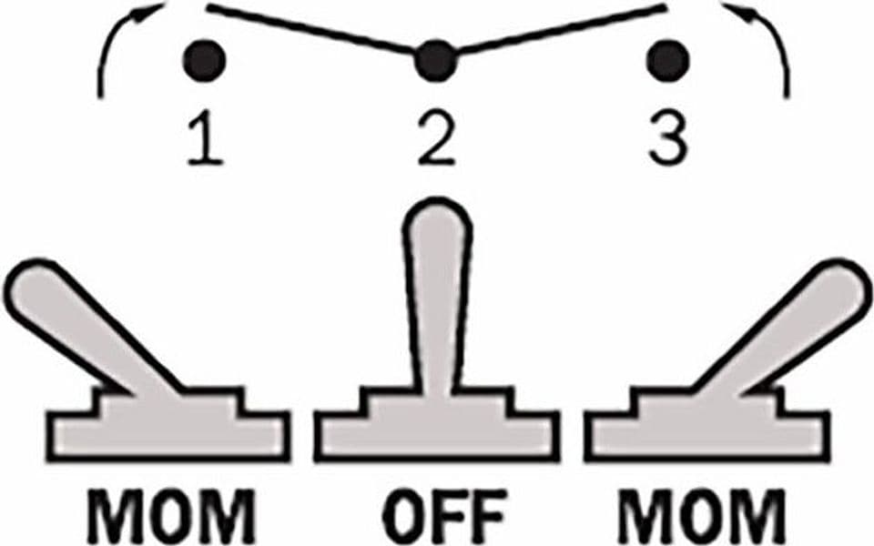 Interruttore a levetta unipolare MOM-OFF-MOM - 3