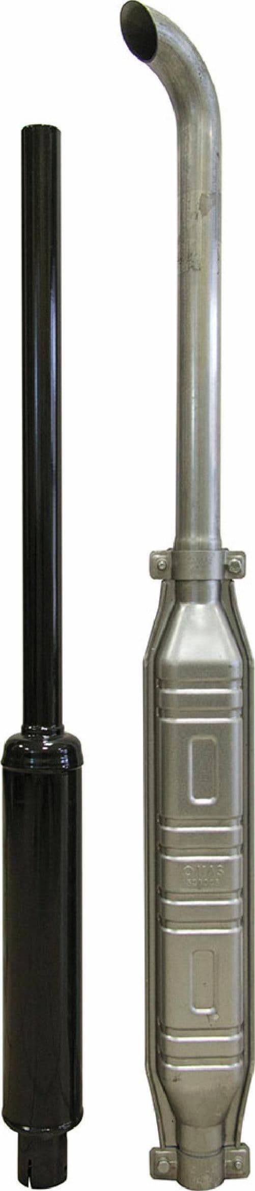 Marmitta completa con prolunga curva attacco 70mm