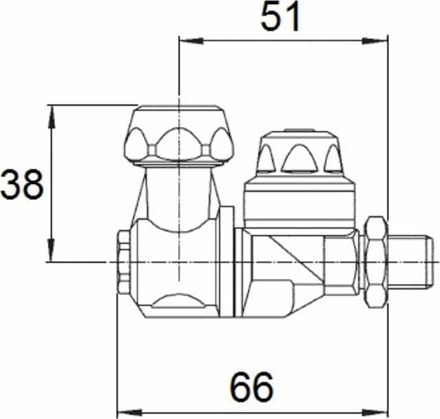 Getto M76 filetto maschio 1/4' e ghiera per ugelli Ø 18mm - 3