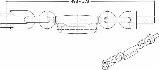Catena imbrigliamento 1+1 adattabile Fiat 87724774 - 3