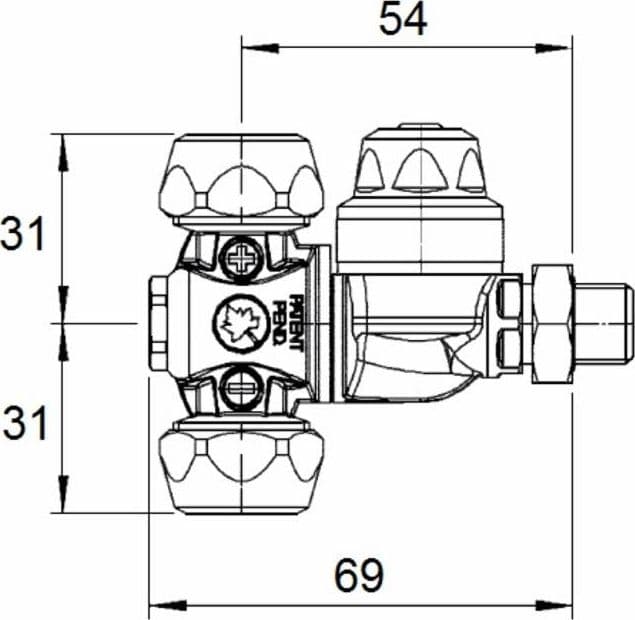 Getto Braglia M65 antigoccia con ghiera per ugelli Ø 18mm confezione da 2 pezzi - 3