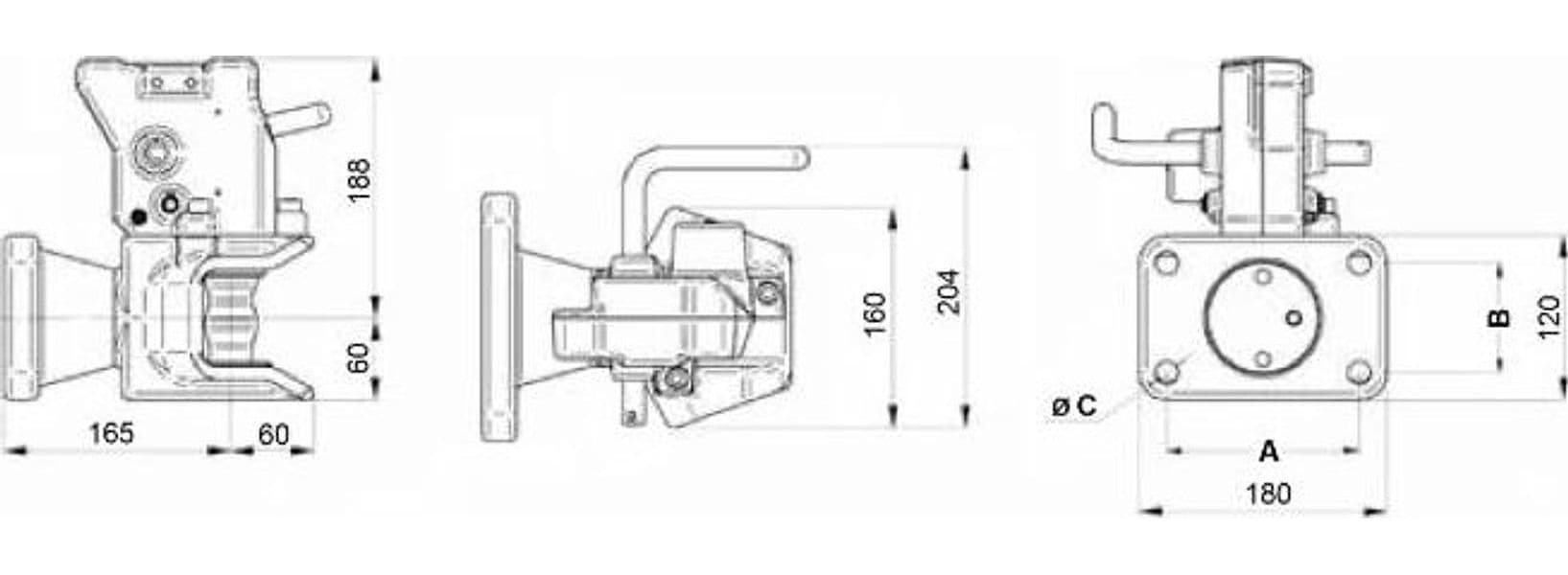 Gancio traino cee 140 x 80 - 2